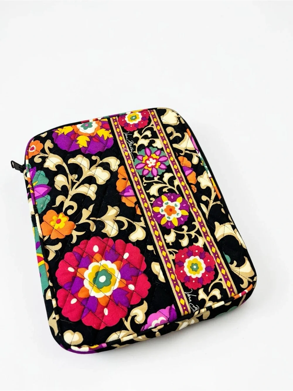 Vera Bradley Retired Suzani Floral Laptop Sleeve Tablet Case Cover Zipper 10”